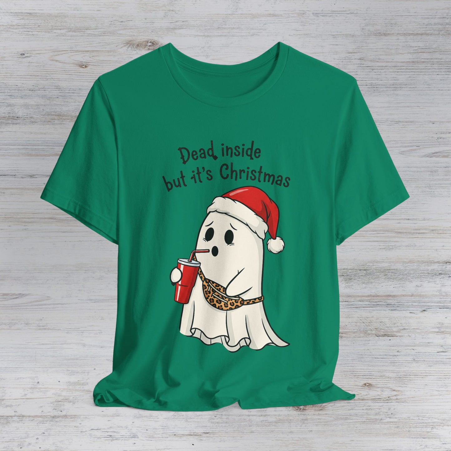 Dead Inside but It’s Christmas Ghost T-Shirt — Funny Holiday Cute Goth Tee