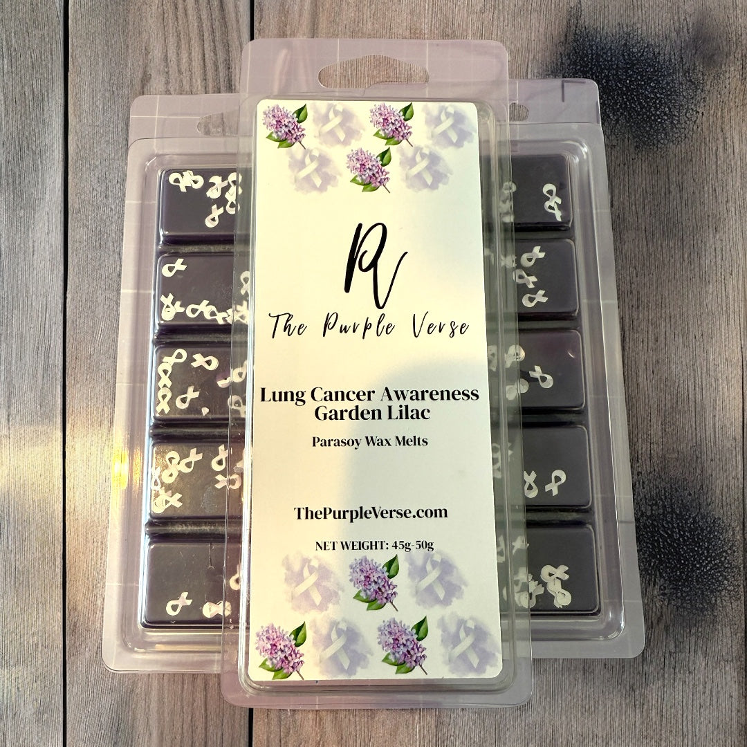 Limited Edition Lung Cancer Awareness Snap Bar Wax Melts – Garden Lilac | 50g