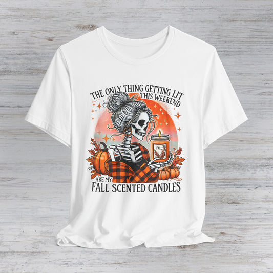 Lit Weekend Fall Scented Candles Coffee Club T-Shirt