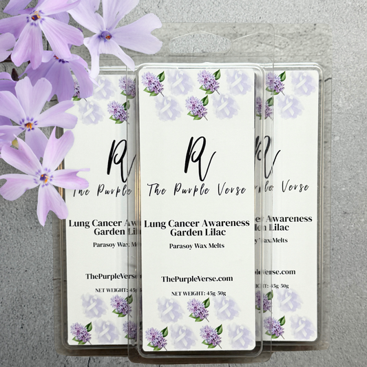 Limited Edition Lung Cancer Awareness Snap Bar Wax Melts – Garden Lilac | 50g